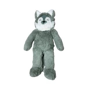 Slumberkins Sage Gray Wolf Plush Holiday Stuffed Animal Soft Paw Prints Lovey